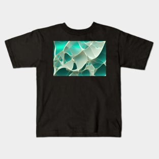 Vibrant 3D Fractal Glass Art Kids T-Shirt